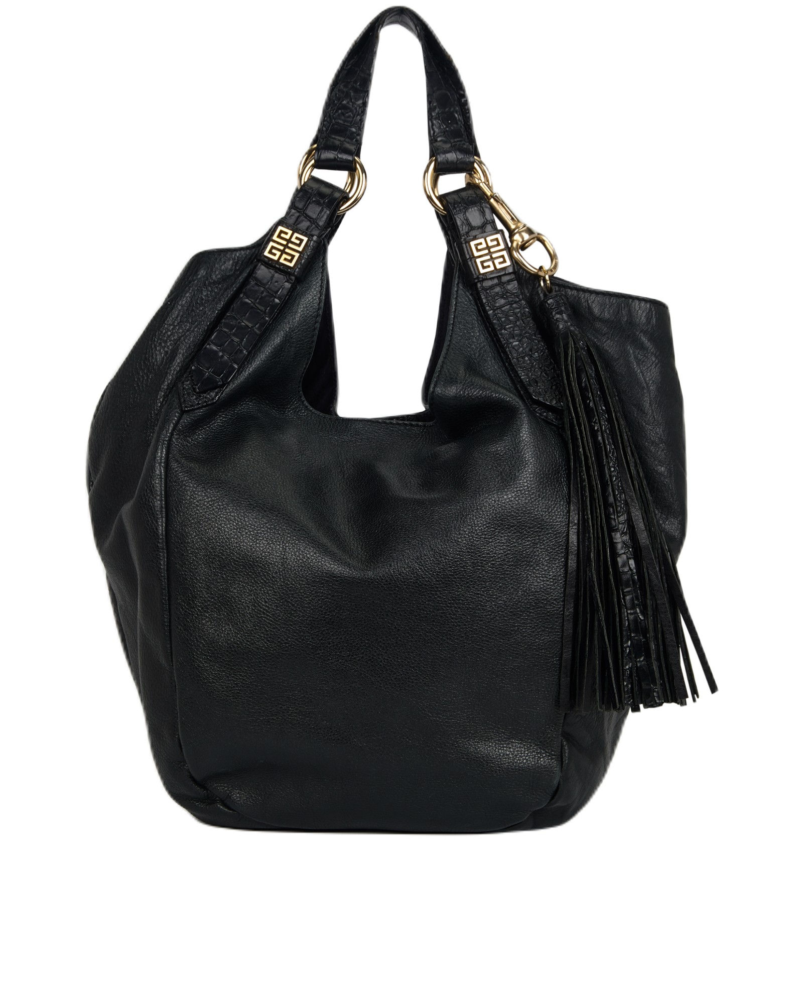 Hobo Shoulder Bag, &pound;350, Handbags, Black, Leather, Back view
